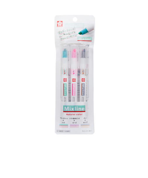 サクラクレパス（SAKURA）　ミックスライン　3色　VUK－T3B　ナチュラルカラー