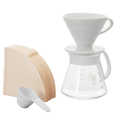 ハリオ（HARIO）　V60セラミックドリッパー02セット　XVDD-3012W　ホワイト