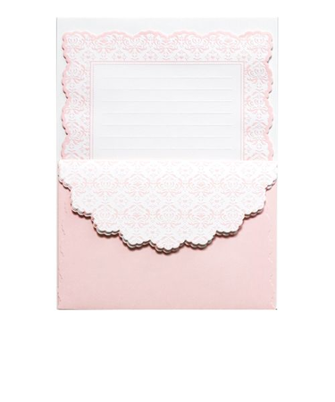 包む　クルールクレール　レターセット　アラベスク　H-TL0P7　ピンク