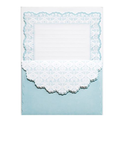 包む　クルールクレール　レターセット　アラベスク　H-TL0P6　ブルー