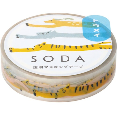 キングジム（KING　JIM）　ソーダ（SODA）　透明マスキングテープ　CMT10－008　オイカケッコ