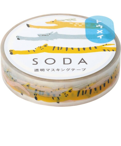 キングジム（KING　JIM）　ソーダ（SODA）　透明マスキングテープ　CMT10－008　オイカケッコ