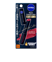 花王　ニベア　リッチケア＆カラーリップ　色持続タイプ　カシスローズ