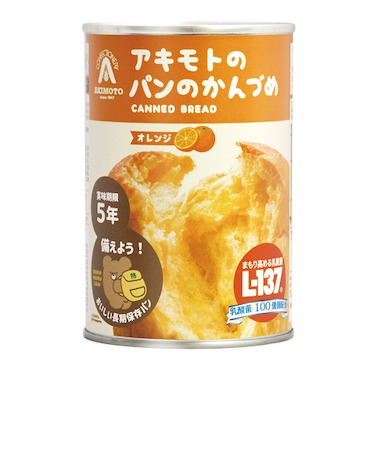 パン・アキモト　アキモトのパンのかんづめ　乳酸菌入り　オレンジ味　100g