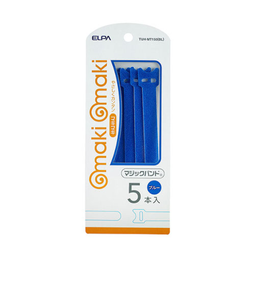 エルパ（ELPA）　makimaki　マジックバンド　TUHMT150　ブルー　5本入