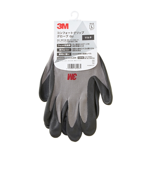 3M　コンフォートグリップグローブ　マルチタイプ　L　GLOVE－GRA－L　グレー