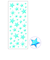 クローズ　ぷくっとシール　星ブルー箔　US14920