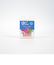 ステンレスダルマピン　クリアカラーアソート　18本入