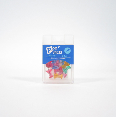 ステンレスダルマピン　クリアカラーアソート　18本入