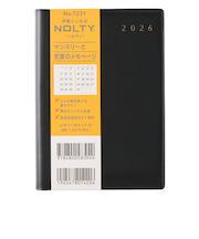 【2025年12月始まり】　ノルティ（NOLTY）　メモリーポケット3　マンスリーブロック　7231　黒　月曜始まり
