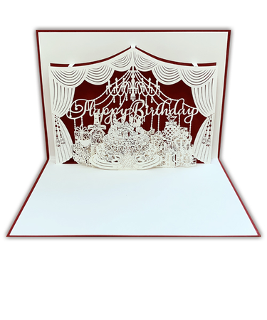 リーフワークカンパニー　レーザーポップアップ　バースデーカード　ケーキ