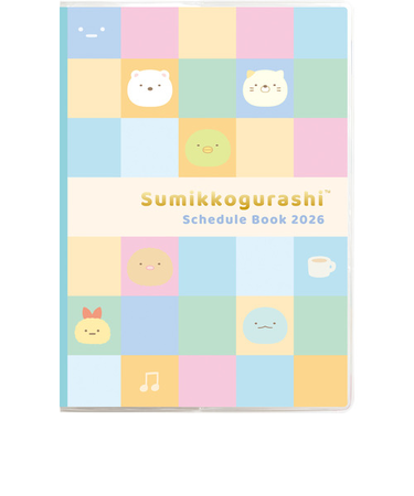 【2025年10月始まり】　サンエックス（San-X）　糸とじ手帳（インデックス）　マンスリーブロック　A5　ME67402　すみっコぐらし　月曜始まり