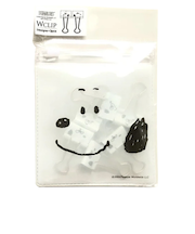 S＆C　ZIPバッグ入り　ダブルクリップ　スヌーピーフェイス　　2柄×3個入