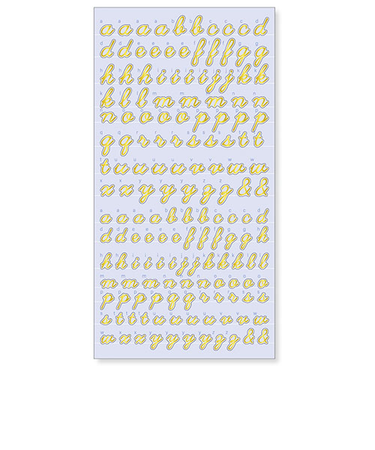 マインドウェイブ　文字コレクション　81145　ゴールド筆記体ABC