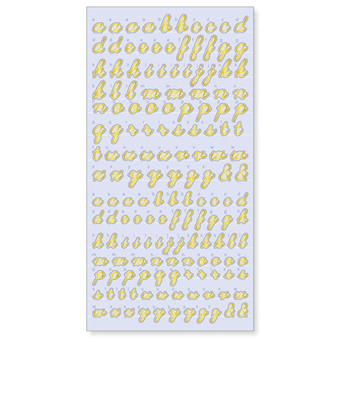 マインドウェイブ　文字コレクション　81145　ゴールド筆記体ABC