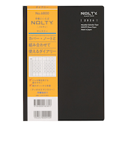 【2026年1月始まり】　ノルティ（NOLTY）　ティオ　A5　マンスリーブロック　6800　ブラック　月曜始まり