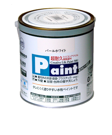 アサヒペン　水性ペイント　0.7L　パールホワイト