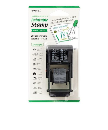 【お買い得】　デザインフィル　ミドリ　スタンプ　回転印　モチーフふきだし柄　35420