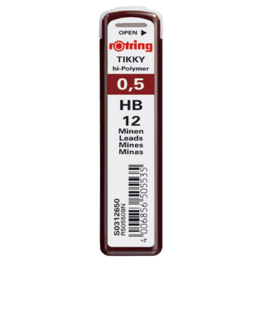 ロットリング（rOtring）　メカニカルペンシル用替芯　S0312630　0.5mm　HB