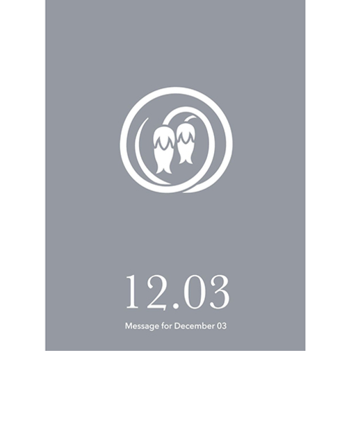 草紙堂　花結びメッセージカード　12月3日