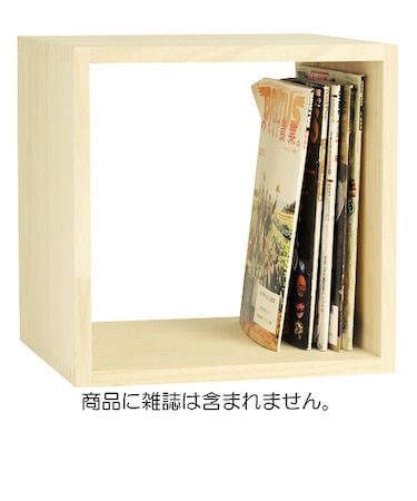 桐キューブBOX　白木　350角×300