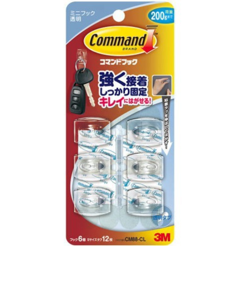 スリーエム（3M）　コマンドフック　クリア　ミニ　CM88－CL