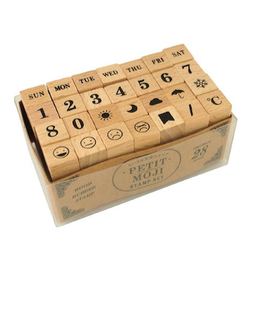 こどものかお　プチ文字スタンプセット（大）　1234－018　曜日数字