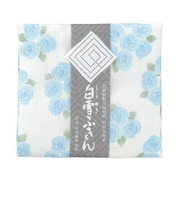 白雪　白雪友禅ふきん　薔薇　ブルー
