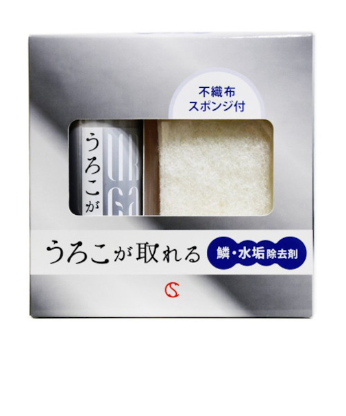 うろこが取れる　鱗　水垢除去剤　200ｇ　スポンジセット