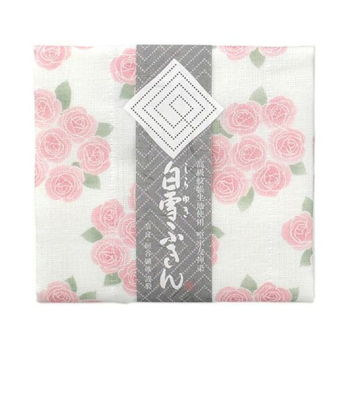 白雪　白雪友禅ふきん　薔薇　ピンク