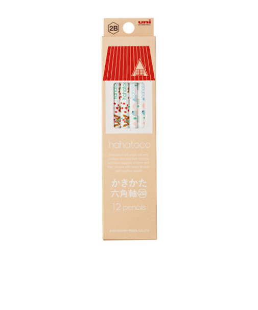 三菱鉛筆　hahatoco　紙ダース箱　かきかた鉛筆　リス＆家　K5610　12本入　2B