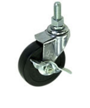 ハンマー　ねじ式自在キャスター　ゴム車　ストッパー付　415EA－R　75mm