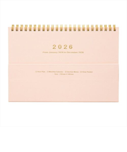 【2026年1月始まり】　マークス（MARK'S）　ノートブックカレンダー　マグネット　マンスリーブロック　26WDR-NB3-PK　ピンク　月曜始まり
