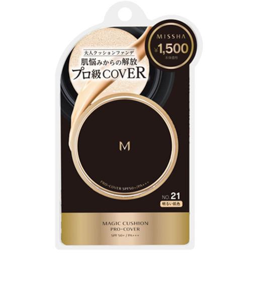 ミシャ（MISSHA）　M　クッション　ファンデーション　プロカバー　No.21　明るい肌色