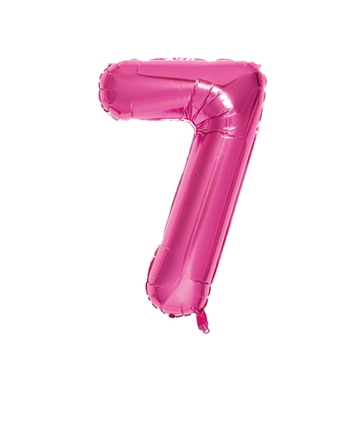 いろは出版　ナンバーバルーン　[7]　SFNP-07　ピンク