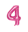 いろは出版　ナンバーバルーン　[4]　SFNP-04　ピンク