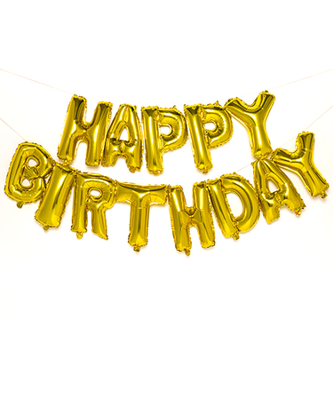 いろは出版　ガーランドバルーン　BIRTHDAY　SFG-01　ゴールド