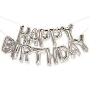 いろは出版　ガーランドバルーン　BIRTHDAY　SFG-02　シルバー