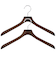 WARDROBE　男性用シャツハンガー　ダークブラウン　2本組