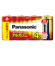 パナソニック　アルカリ乾電池単2形　LR14XJ　4SW　4個入
