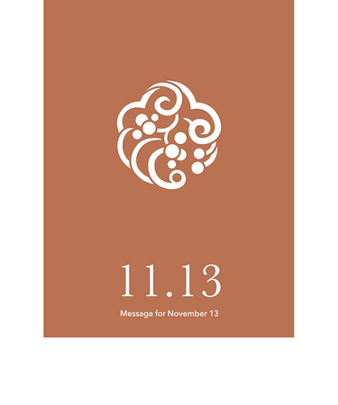 草紙堂　花結びメッセージカード　11月13日