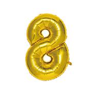 いろは出版　ナンバーバルーン　[8]　SFNG-08　ゴールド