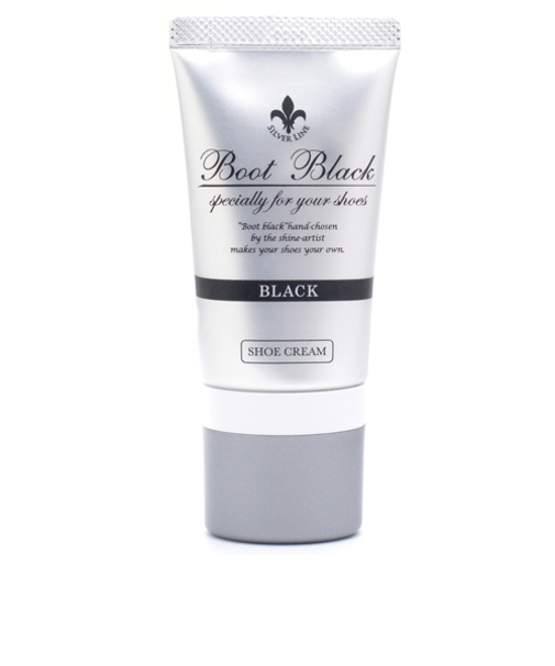 コロンブス（COLUMBUS）　ブートブラックシルバーライン　ツヤ革靴用クリーム　チューブ　45g　ブラック