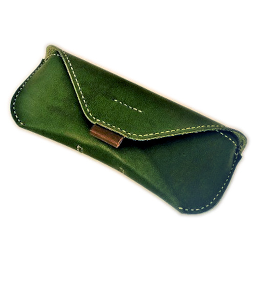 レザークラフトキット　グラスケース　緑