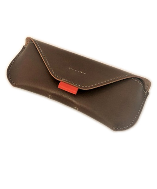 レザークラフトキット　グラスケース　チョコ