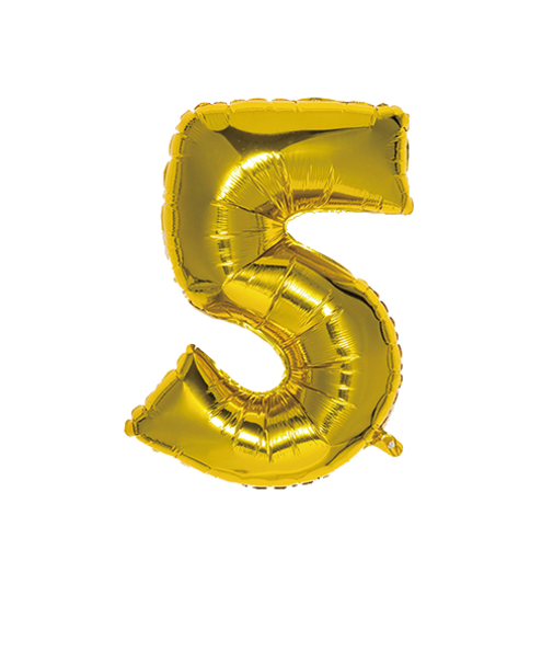 いろは出版　ナンバーバルーン　[5]　SFNG-05　ゴールド