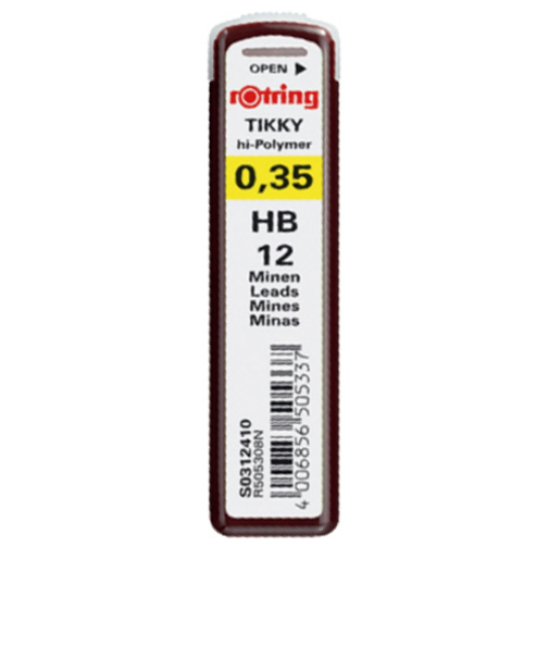 ロットリング（rOtring）　メカニカルペンシル用替芯　S0312410　0.35mm　HB