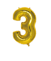 いろは出版　ナンバーバルーン　[3]　SFNG-03　ゴールド