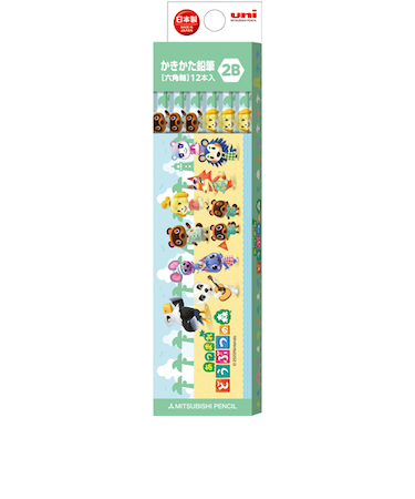 三菱鉛筆　どうぶつの森　かきかた鉛筆　2B　K56402B　12本入