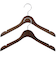 WARDROBE　女性用シャツハンガー　ダークブラウン　2本組
